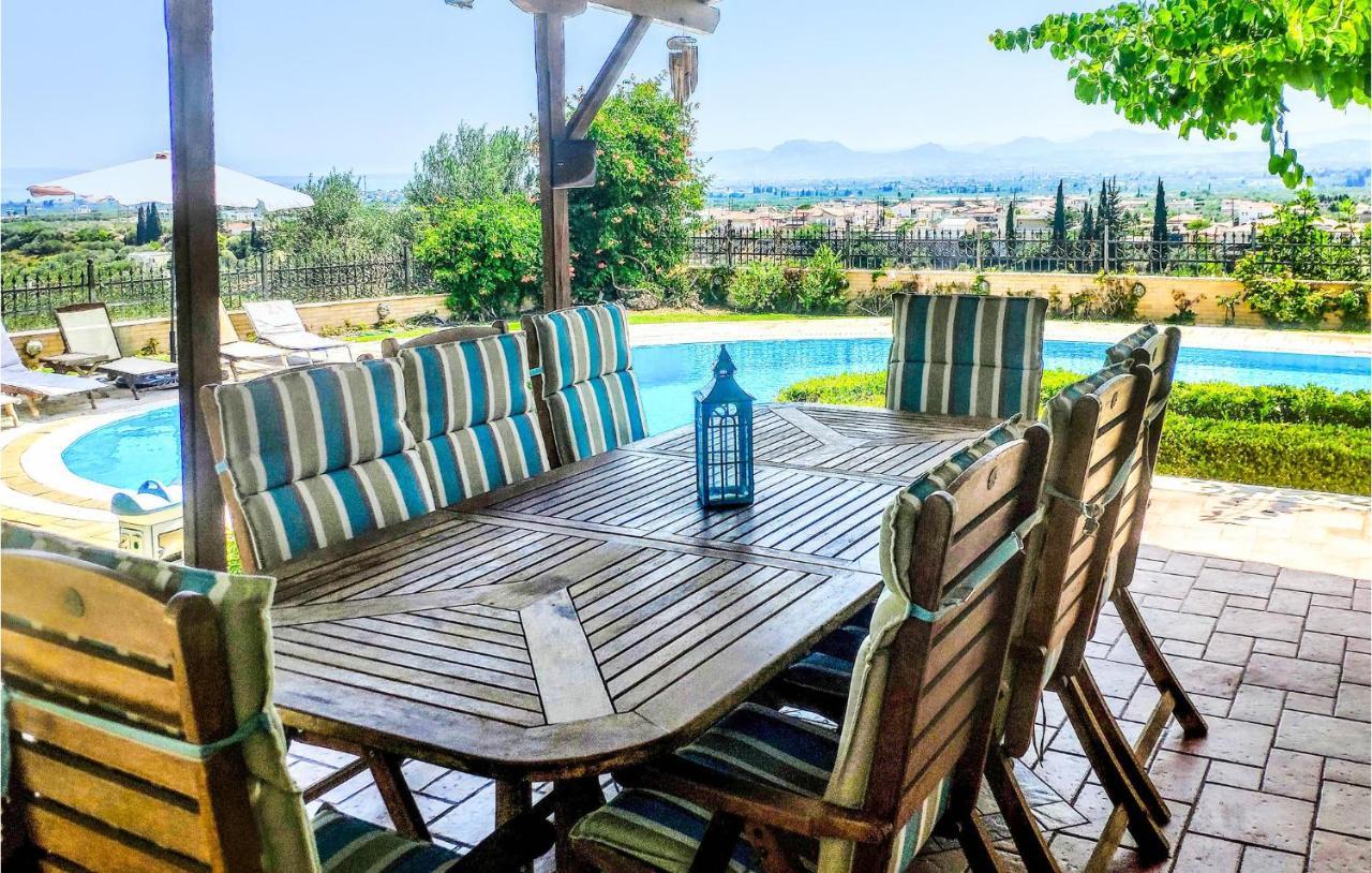 Lovely Home In Kiato With Wifi Bagian luar foto