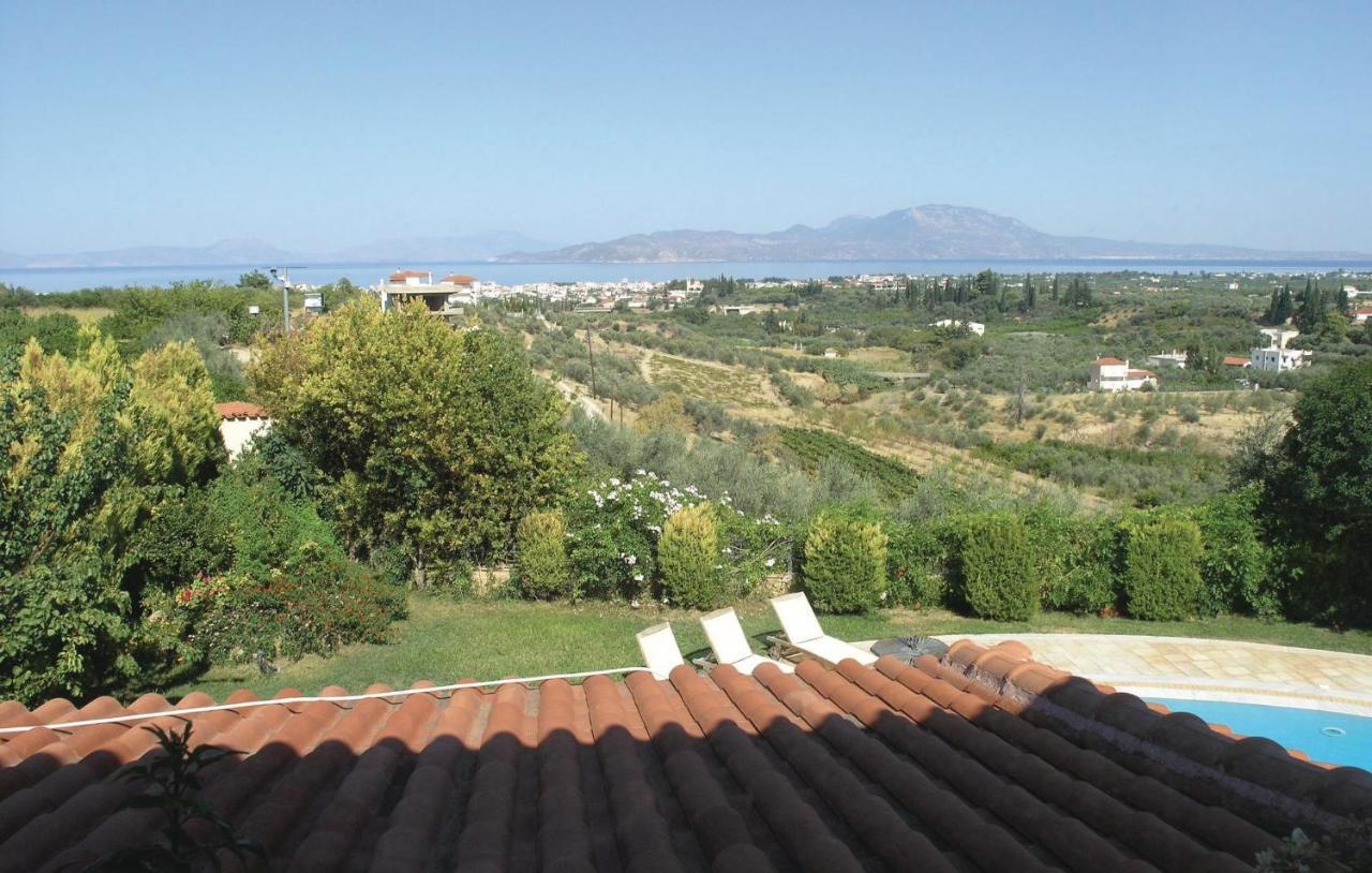 Lovely Home In Kiato With Wifi Bagian luar foto